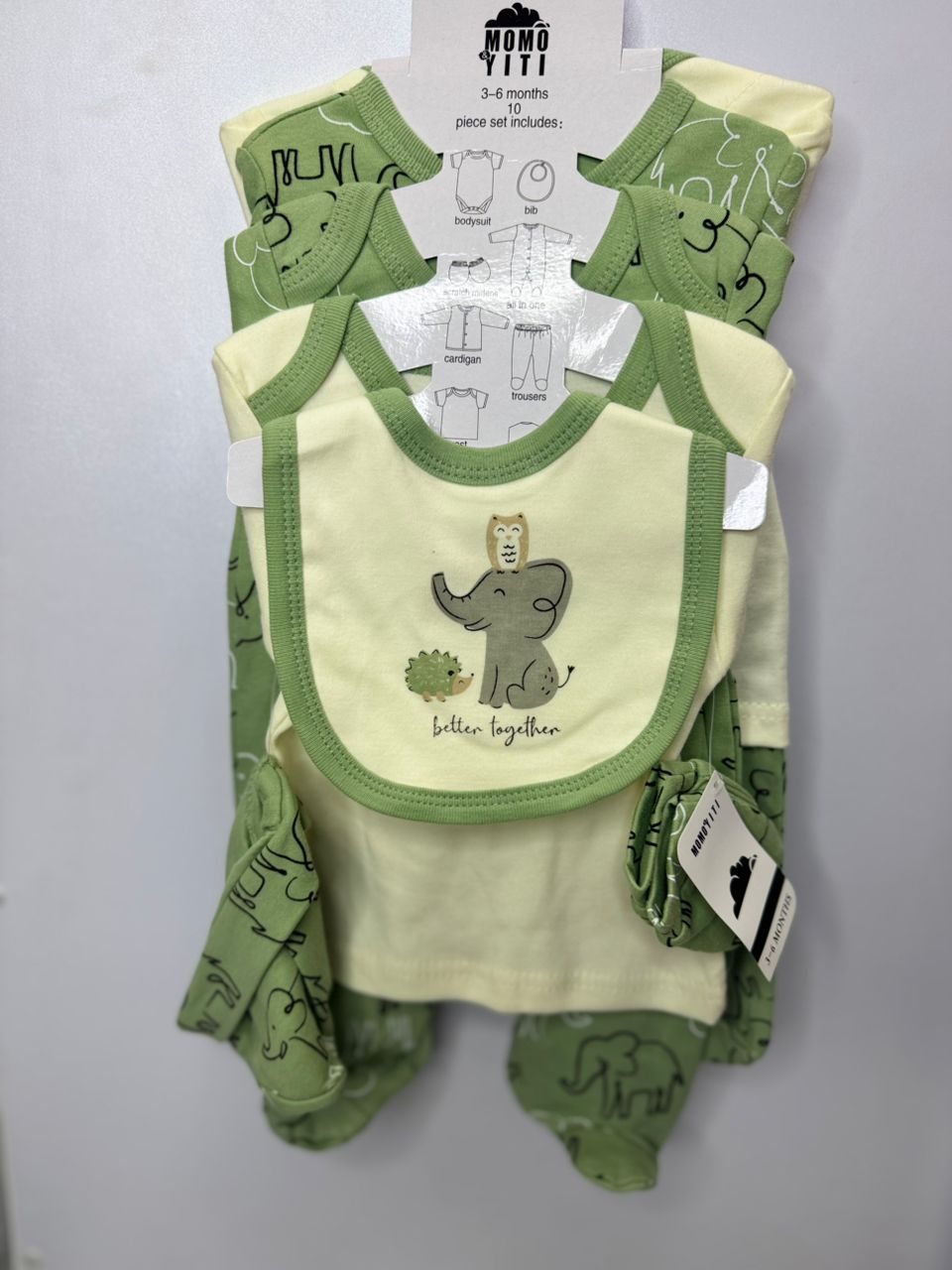 10-piece MOMO & YITI New Newborn set 3-6 months