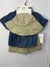 Z.Y Baby 3-Piece Nautical Stripe & Khaki Set (6 Months)